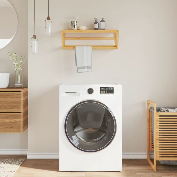 vidaXL Handdukshylla v&auml;ggmonterad 60x25x20 cm bambu