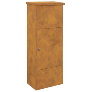 vidaXL Paketbox Rostig 44,5 x 29 x 110,5 cm V&auml;derbest&auml;ndig st&aring;l