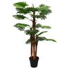vidaXL Konstgjord Fan Palm Tr&auml;d Gr&ouml;n 60 x 25 x 170 cm Tyg och Bambun