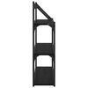 vidaXL V&auml;gg hylla med hylla Svart Ek 60 x 21 x 78,5 cm Konstruerat tr&auml;
