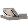 vidaXL F&ouml;rvaringss&auml;ng med madrass Taupe 180 x 200 cm Polyester