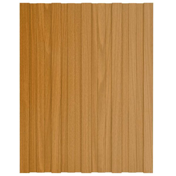 vidaXL Takpanel 12 pcs Naturf&auml;rg 60 x 45 cm Galvaniserat st&aring;l