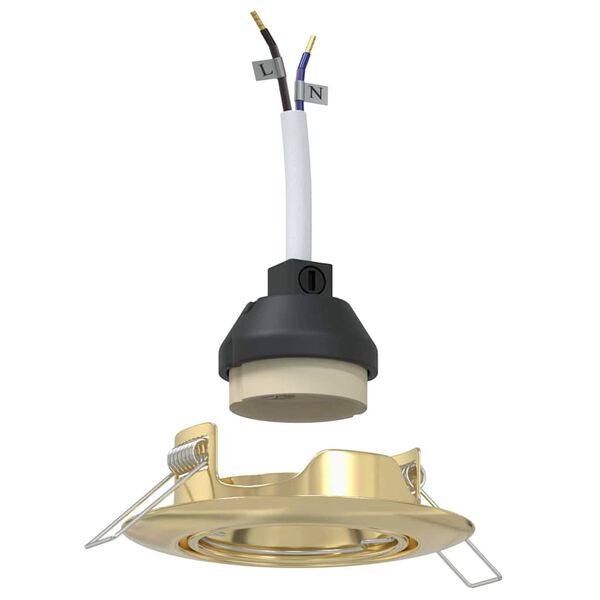 vidaXL Spotlight 6 pcs Guld 9 x 9 x 2.5 cm Metall