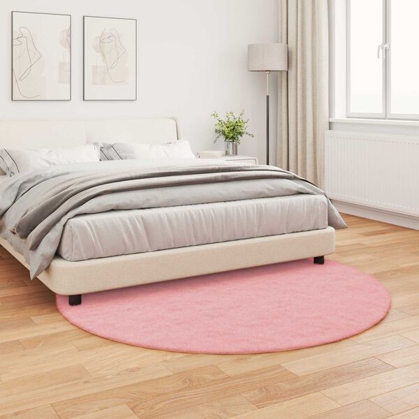 vidaXL Fusk-kaninp&auml;lsmatta Olite Rosa &Oslash; 160 cm Polyester