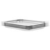 vidaXL Gastronormkantiner 4 st GN 1/1 20 mm rostfritt st&aring;l