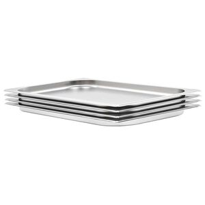 vidaXL Gastronormkantiner 4 st GN 1/1 20 mm rostfritt st&aring;l