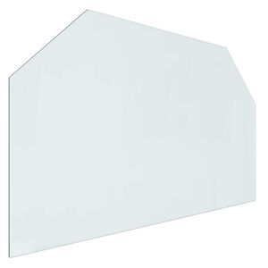 vidaXL Glas eldstad platta Transparent 100 x 60 cm Glas
