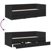 vidaXL Dagbädd med lådor utan madrass svart 100x200 cm