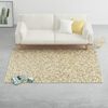 vidaXL Filtbollsmatta ull 80x150 cm beige/gr&aring;/brun/choklad