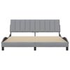 vidaXL Bed Frame without Mattress "Hanko" Light Grey 180x200 cm Fabric
