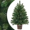 vidaXL Konstgjord julgran med stativ Gr&ouml;n 75 cm PVC, PE och st&aring;l