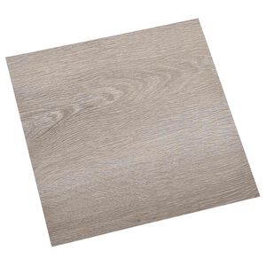 vidaXL Sj&auml;lvh&auml;ftande golvplankor Taupe 30,5 x 30,5 cm 20 st PVC