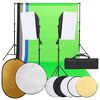 vidaXL Fotostudio med lampor, bakgrund och reflexsk&auml;rm