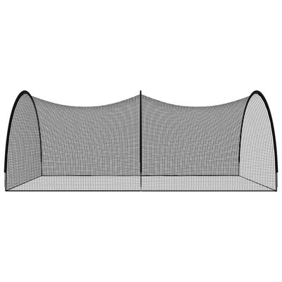 vidaXL Bur för baseball svart 500x400x250 cm polyester