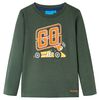 T-shirt med l&aring;nga &auml;rmar f&ouml;r barn m&ouml;rkgr&ouml;n 92
