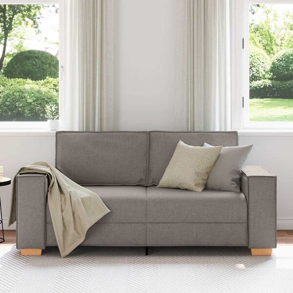 vidaXL 2-sitssoffa taupe 140 cm tyg