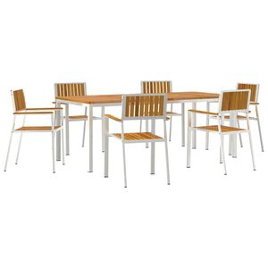 vidaXL Utomhusmatbord 7 st 200 x 90 x 75 cm
