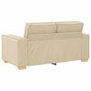 vidaXL Soffa 3 pcs Kr&auml;m 220 x 80 x 84 cm Linnenblandad tyg