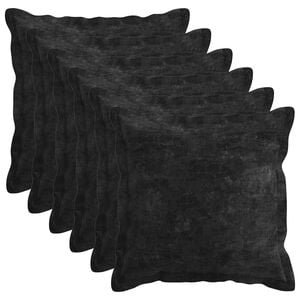 vidaXL Kudd&ouml;verdrag 6 st HOUTEN Antracit 30 x 30 cm Chenilletyg