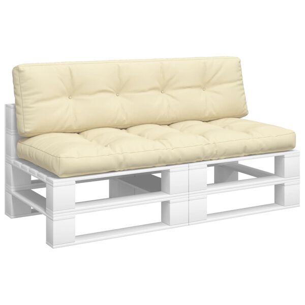 vidaXL Palldyna 2 st gräddvit tyg