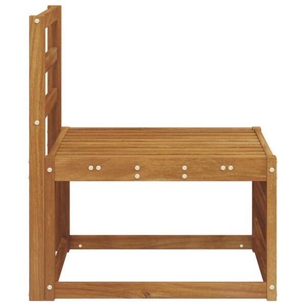 vidaXL Utomhus Mellansoffa Massivt Akaciatr&auml; Naturf&auml;rg 59 x 63 x 73 cm