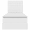 vidaXL F&ouml;rvaringss&auml;ng med madrass Ren Vit 90 x 200 cm Konstl&auml;der