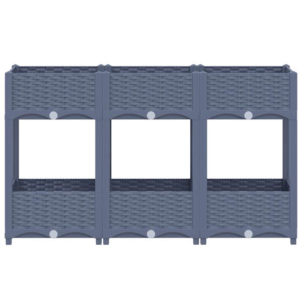 vidaXL Upphöjd odlingslåda 120x40x71 cm polypropen