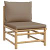 vidaXL Loungegrupp 5 delar taupe dynor bambu