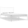 vidaXL S&auml;ngram utan madrass vit metall 120x200 cm