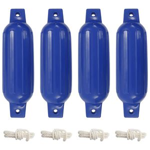 vidaXL St&ouml;tf&aring;ngare f&ouml;r b&aring;t 4 st bl&aring; &Oslash; 11x40 cm PVC