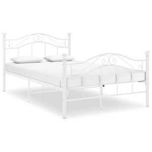 vidaXL S&auml;ngram utan madrass vit metall 120x200 cm