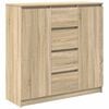 vidaXL Sk&auml;nk med l&aring;dor sonoma ek 100,5x35x98,5 cm konstruerat tr&auml;