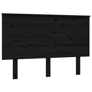 vidaXL S&auml;nggavel svart 124x6x82,5 cm massiv furu