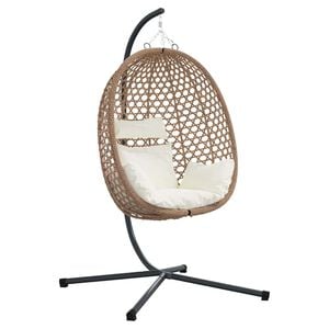vidaXL H&auml;ngande &auml;ggstol Ljuskr&auml;m 104 x 100 x 191 cm konstrotting