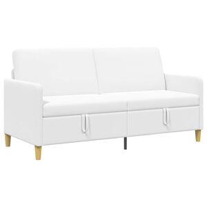 vidaXL Soffa med f&ouml;rvaring Vit 172 x 78 x 87 cm Polyester