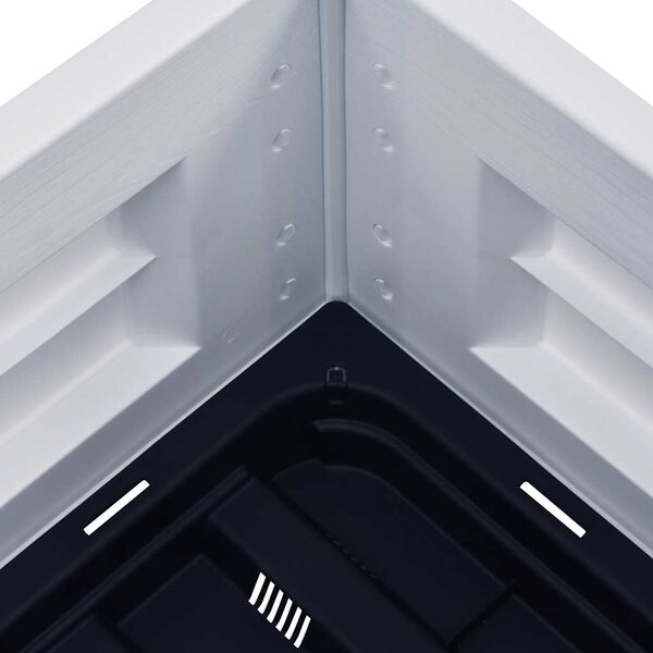 vidaXL Upph&ouml;jd odlingsl&aring;da PP vit 43x43x35 cm