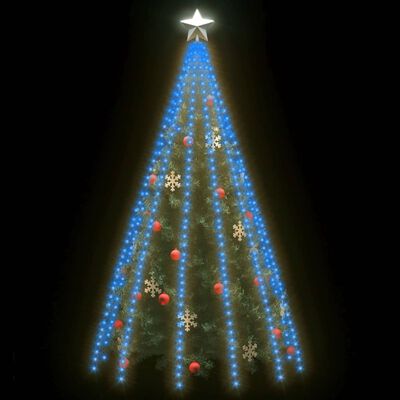 vidaXL Julgransbelysning 500 cm med 500 lysdioder blå inne/ute