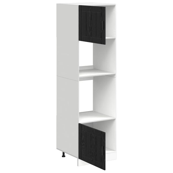 vidaXL K&ouml;kssk&aring;p Svart Ek 60 x 57 x 207 cm Konstruerat tr&auml;