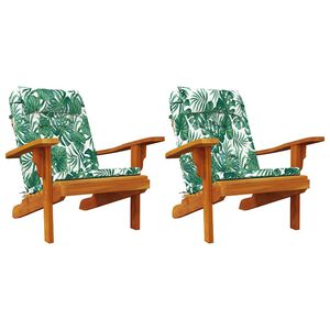 vidaXL Stolkuddar L&ouml;v 2 pcs Bladm&ouml;nster 58 x 77 x 4,5 cm Oxford Tyg