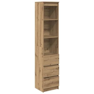 vidaXL Highboard hantverksm&auml;ssig ek 37,5x35x180 cm konstruerat tr&auml;