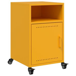 vidaXL S&auml;ngbord senapsgul 36x39x59 cm st&aring;l