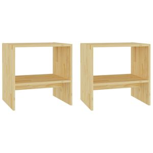 vidaXL S&auml;ngbord 2 st 40x30,5x40 cm massiv furu