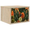 vidaXL V&auml;ggmonterad s&auml;nggavel ZAANDAM Sonoma-ek 36 x 33 x 25 cm
