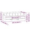 vidaXL 3-sitssoffa gr&auml;ddvit 210 cm sammet