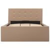 vidaXL Sängram hydraulisk förvaring cappuccino konstläder 100x200 cm