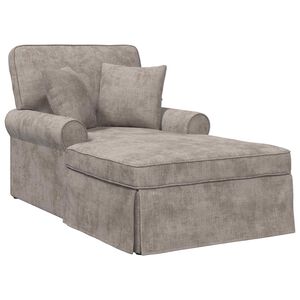vidaXL Chaise Lounge med Kjol med kudde Sand 157 x 91 x 91 cm ARES