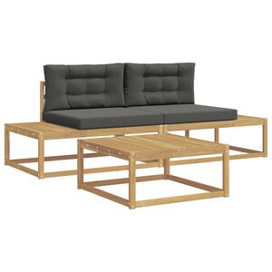 vidaXL Utomhussoffset 3 st 2-sits Polyester Vit