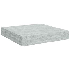 vidaXL Sv&auml;vande v&auml;gghylla betonggr&aring; 23x23,5x3,8 cm MDF