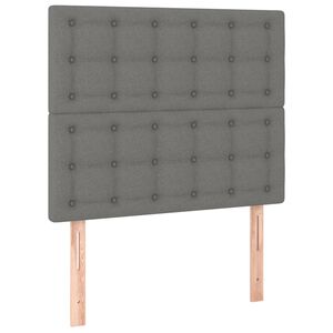 vidaXL S&auml;nggavel m&ouml;rkgr&aring; 100x5x118/128 cm tyg
