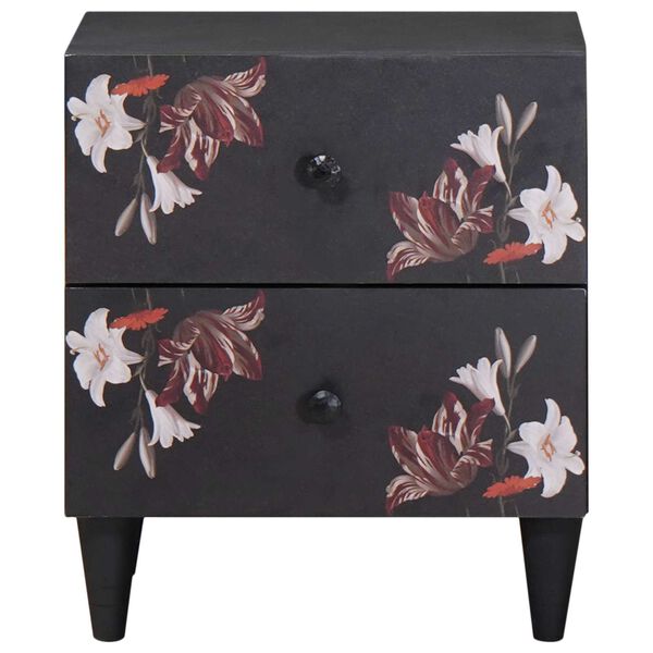 vidaXL S&auml;ngbord med l&aring;da 2 pcs Brun 40 x 33,5 x 46 cm Massivt mangotr&auml;